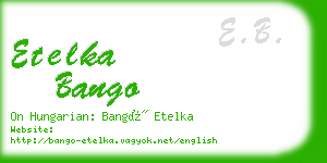 etelka bango business card